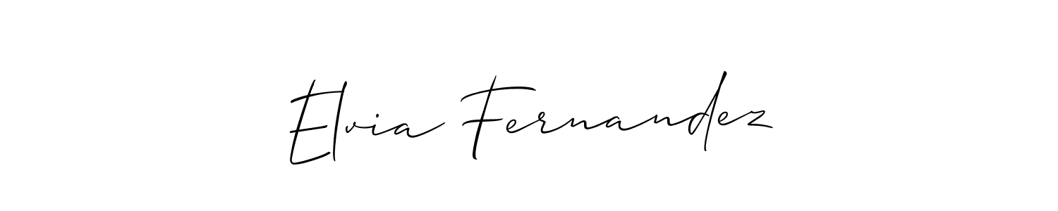 Design your own signature with our free online signature maker. With this signature software, you can create a handwritten (Allison_Script) signature for name Elvia Fernandez. Elvia Fernandez signature style 2 images and pictures png
