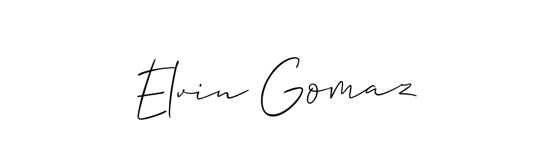 Check out images of Autograph of Elvin Gomaz name. Actor Elvin Gomaz Signature Style. Allison_Script is a professional sign style online. Elvin Gomaz signature style 2 images and pictures png