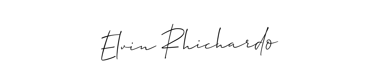 Make a beautiful signature design for name Elvin Rhichardo. Use this online signature maker to create a handwritten signature for free. Elvin Rhichardo signature style 2 images and pictures png