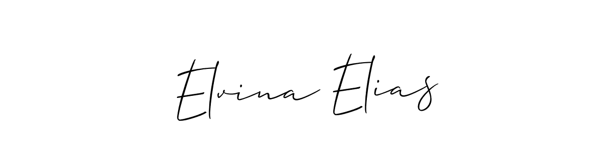 You should practise on your own different ways (Allison_Script) to write your name (Elvina Elias) in signature. don't let someone else do it for you. Elvina Elias signature style 2 images and pictures png