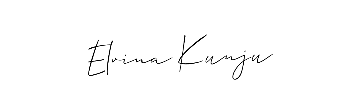 How to make Elvina Kunju signature? Allison_Script is a professional autograph style. Create handwritten signature for Elvina Kunju name. Elvina Kunju signature style 2 images and pictures png