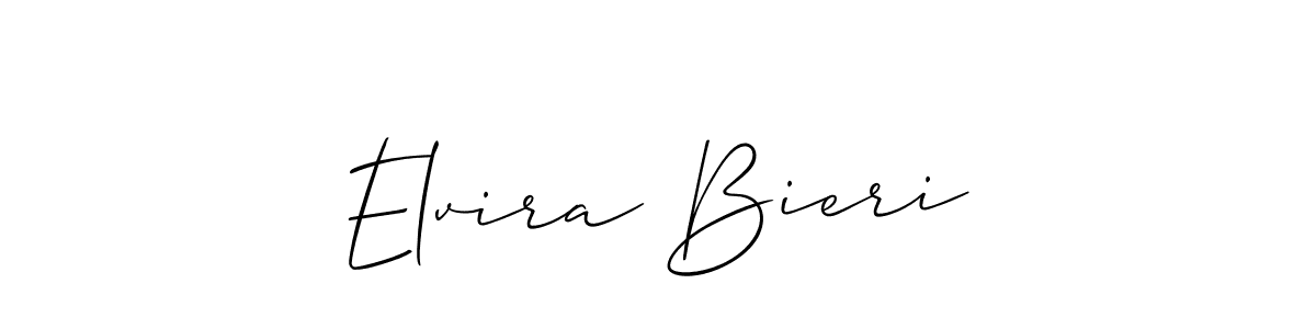 You should practise on your own different ways (Allison_Script) to write your name (Elvira Bieri) in signature. don't let someone else do it for you. Elvira Bieri signature style 2 images and pictures png