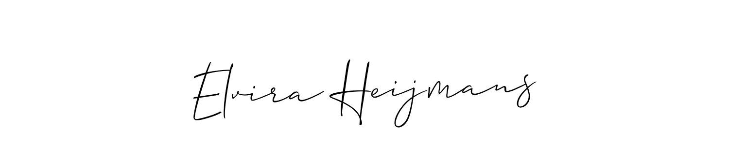 Use a signature maker to create a handwritten signature online. With this signature software, you can design (Allison_Script) your own signature for name Elvira Heijmans. Elvira Heijmans signature style 2 images and pictures png