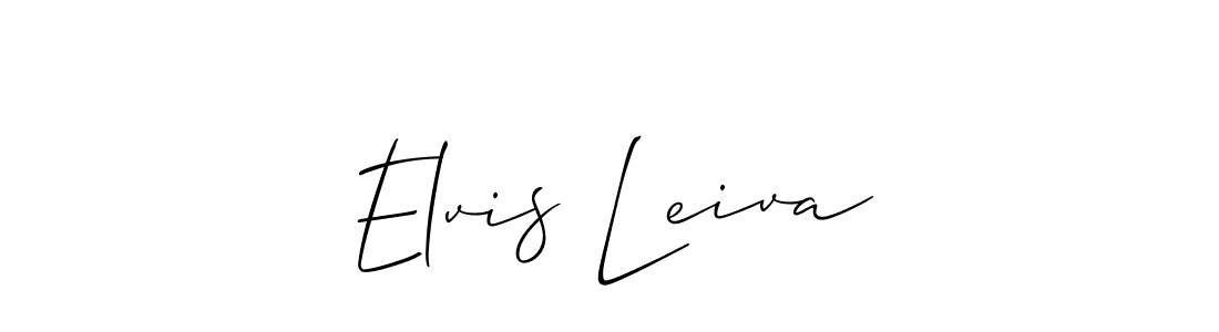 The best way (Allison_Script) to make a short signature is to pick only two or three words in your name. The name Elvis Leiva include a total of six letters. For converting this name. Elvis Leiva signature style 2 images and pictures png