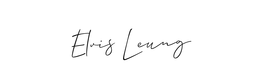 It looks lik you need a new signature style for name Elvis Leung. Design unique handwritten (Allison_Script) signature with our free signature maker in just a few clicks. Elvis Leung signature style 2 images and pictures png