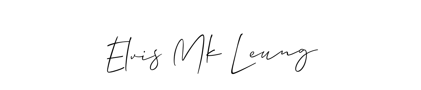 How to make Elvis Mk Leung signature? Allison_Script is a professional autograph style. Create handwritten signature for Elvis Mk Leung name. Elvis Mk Leung signature style 2 images and pictures png