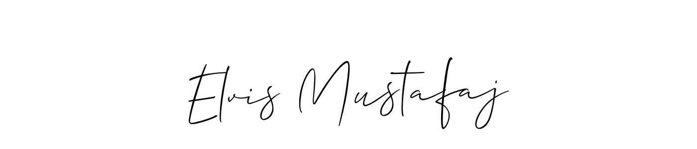 How to make Elvis Mustafaj signature? Allison_Script is a professional autograph style. Create handwritten signature for Elvis Mustafaj name. Elvis Mustafaj signature style 2 images and pictures png