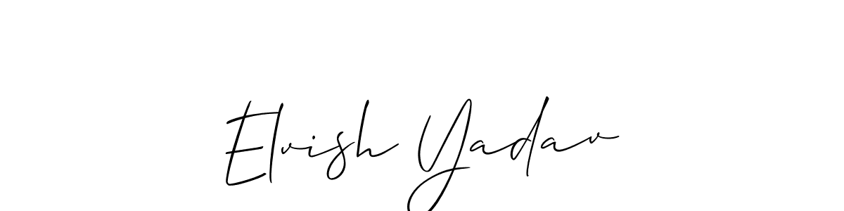 Best and Professional Signature Style for Elvish Yadav. Allison_Script Best Signature Style Collection. Elvish Yadav signature style 2 images and pictures png