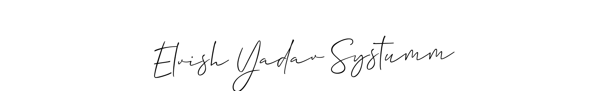 This is the best signature style for the Elvish Yadav Systumm name. Also you like these signature font (Allison_Script). Mix name signature. Elvish Yadav Systumm signature style 2 images and pictures png