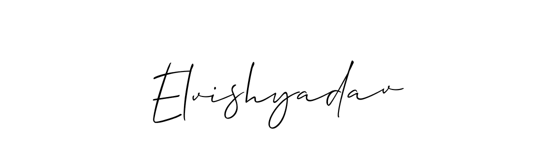 Design your own signature with our free online signature maker. With this signature software, you can create a handwritten (Allison_Script) signature for name Elvishyadav. Elvishyadav signature style 2 images and pictures png