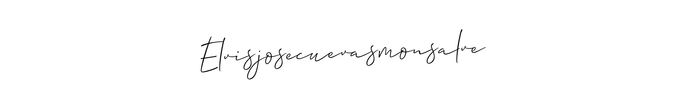 Elvisjosecuevasmonsalve stylish signature style. Best Handwritten Sign (Allison_Script) for my name. Handwritten Signature Collection Ideas for my name Elvisjosecuevasmonsalve. Elvisjosecuevasmonsalve signature style 2 images and pictures png