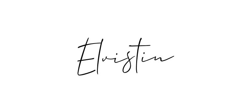 You should practise on your own different ways (Allison_Script) to write your name (Elvistin) in signature. don't let someone else do it for you. Elvistin signature style 2 images and pictures png