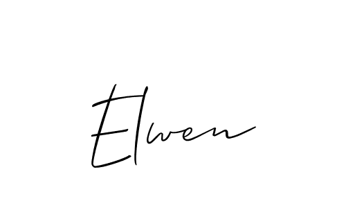 How to make Elwen signature? Allison_Script is a professional autograph style. Create handwritten signature for Elwen name. Elwen signature style 2 images and pictures png