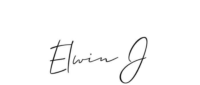 It looks lik you need a new signature style for name Elwin J. Design unique handwritten (Allison_Script) signature with our free signature maker in just a few clicks. Elwin J signature style 2 images and pictures png