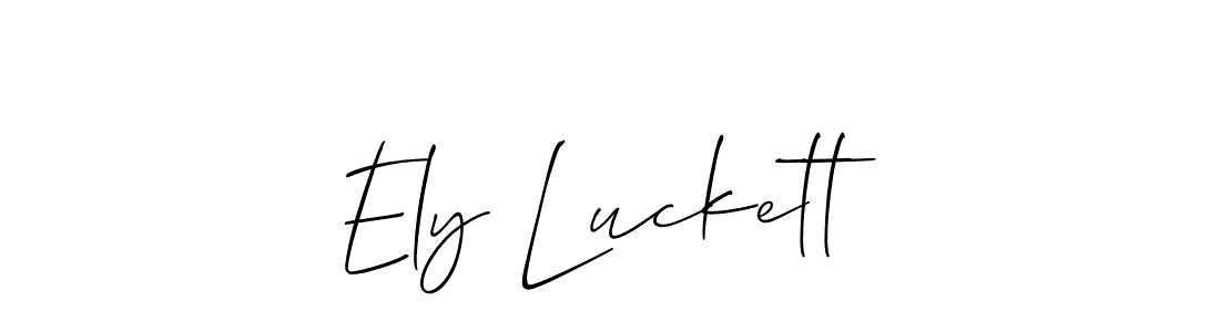 The best way (Allison_Script) to make a short signature is to pick only two or three words in your name. The name Ely Luckett include a total of six letters. For converting this name. Ely Luckett signature style 2 images and pictures png