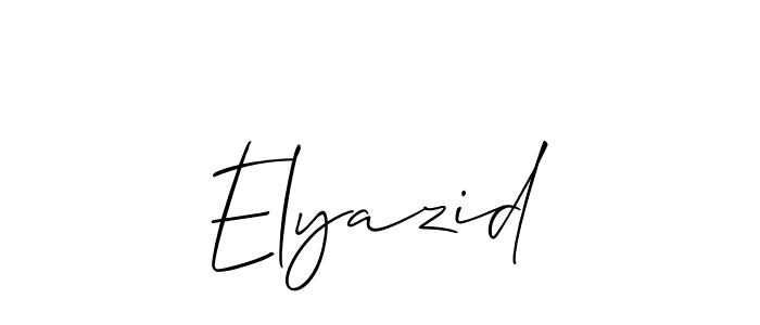 How to make Elyazid signature? Allison_Script is a professional autograph style. Create handwritten signature for Elyazid name. Elyazid signature style 2 images and pictures png