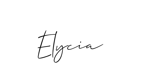 Make a beautiful signature design for name Elycia. Use this online signature maker to create a handwritten signature for free. Elycia signature style 2 images and pictures png