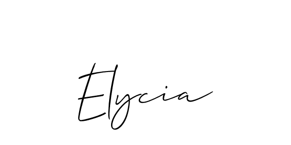 Also we have Elycia name is the best signature style. Create professional handwritten signature collection using Allison_Script autograph style. Elycia signature style 2 images and pictures png