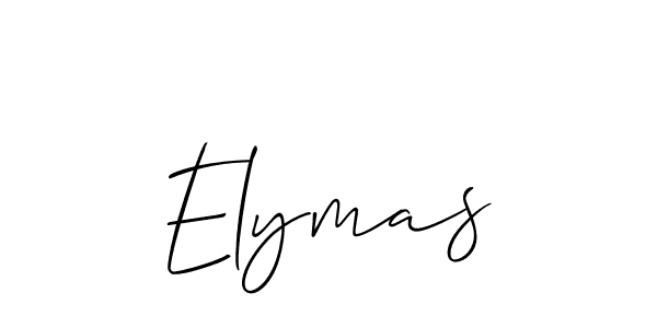 Make a beautiful signature design for name Elymas. With this signature (Allison_Script) style, you can create a handwritten signature for free. Elymas signature style 2 images and pictures png