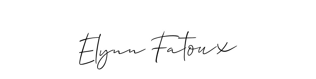 Make a short Elynn Fatoux signature style. Manage your documents anywhere anytime using Allison_Script. Create and add eSignatures, submit forms, share and send files easily. Elynn Fatoux signature style 2 images and pictures png