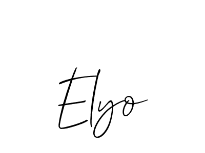 You should practise on your own different ways (Allison_Script) to write your name (Elyo) in signature. don't let someone else do it for you. Elyo signature style 2 images and pictures png