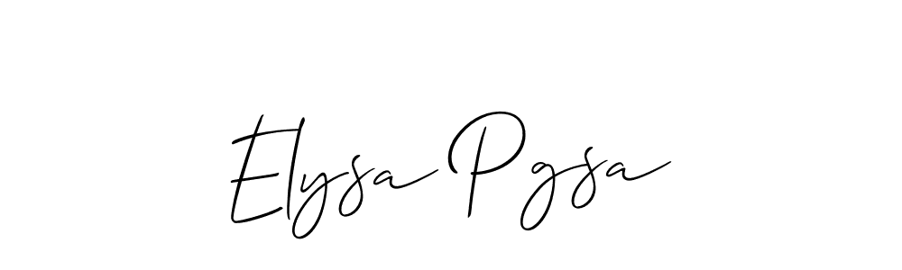 Make a beautiful signature design for name Elysa Pgsa. With this signature (Allison_Script) style, you can create a handwritten signature for free. Elysa Pgsa signature style 2 images and pictures png
