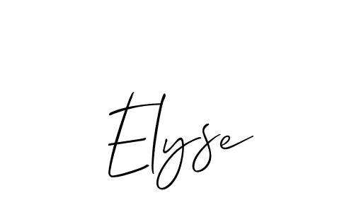 Allison_Script is a professional signature style that is perfect for those who want to add a touch of class to their signature. It is also a great choice for those who want to make their signature more unique. Get Elyse name to fancy signature for free. Elyse signature style 2 images and pictures png