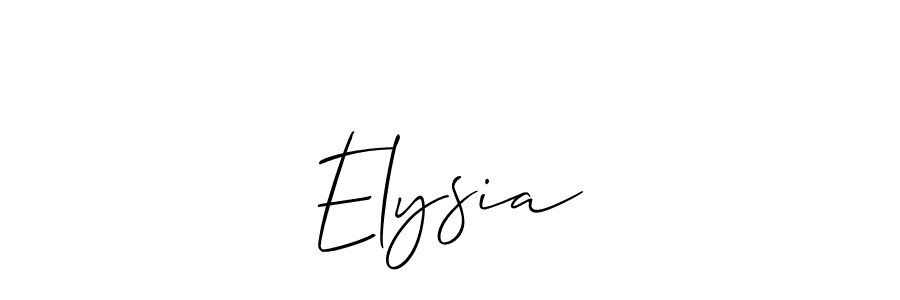 Use a signature maker to create a handwritten signature online. With this signature software, you can design (Allison_Script) your own signature for name Elysia☆. Elysia☆ signature style 2 images and pictures png