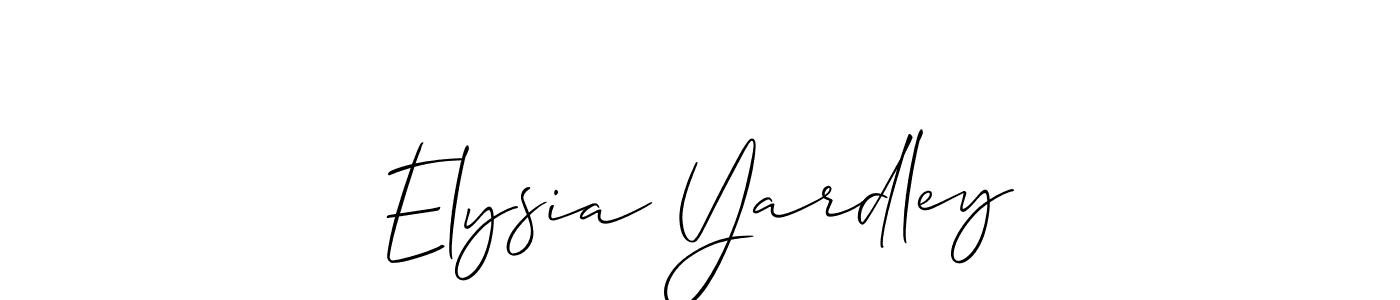 You should practise on your own different ways (Allison_Script) to write your name (Elysia Yardley) in signature. don't let someone else do it for you. Elysia Yardley signature style 2 images and pictures png