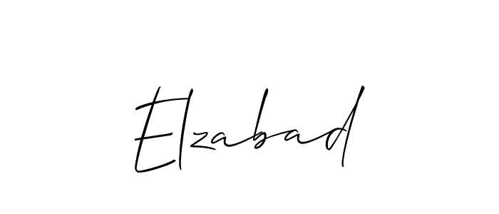 if you are searching for the best signature style for your name Elzabad. so please give up your signature search. here we have designed multiple signature styles  using Allison_Script. Elzabad signature style 2 images and pictures png