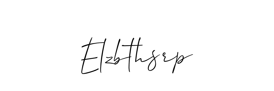 Design your own signature with our free online signature maker. With this signature software, you can create a handwritten (Allison_Script) signature for name Elzbthsrp. Elzbthsrp signature style 2 images and pictures png