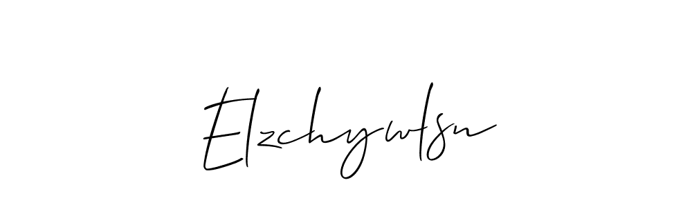 You should practise on your own different ways (Allison_Script) to write your name (Elzchywlsn) in signature. don't let someone else do it for you. Elzchywlsn signature style 2 images and pictures png