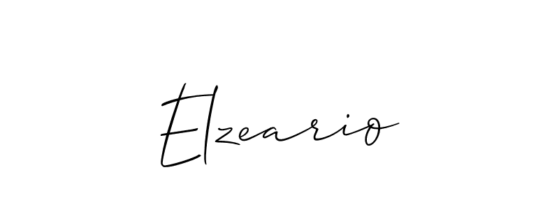 How to make Elzeario name signature. Use Allison_Script style for creating short signs online. This is the latest handwritten sign. Elzeario signature style 2 images and pictures png