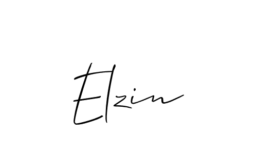 Create a beautiful signature design for name Elzin. With this signature (Allison_Script) fonts, you can make a handwritten signature for free. Elzin signature style 2 images and pictures png