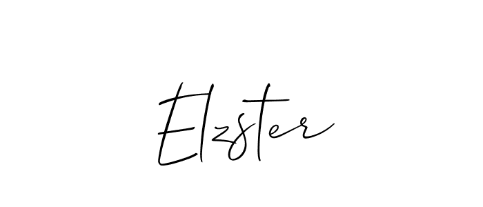 Make a beautiful signature design for name Elzster. With this signature (Allison_Script) style, you can create a handwritten signature for free. Elzster signature style 2 images and pictures png