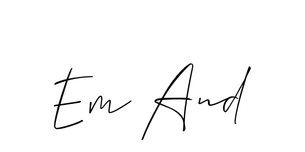 Best and Professional Signature Style for Em And. Allison_Script Best Signature Style Collection. Em And signature style 2 images and pictures png