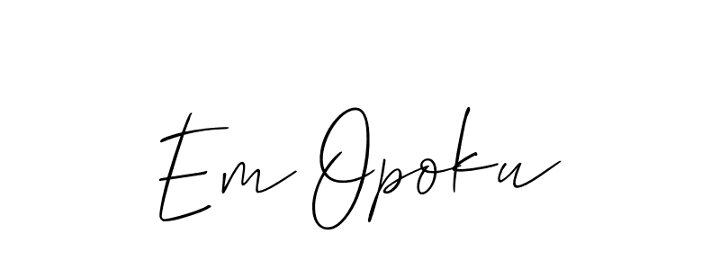 Once you've used our free online signature maker to create your best signature Allison_Script style, it's time to enjoy all of the benefits that Em Opoku name signing documents. Em Opoku signature style 2 images and pictures png