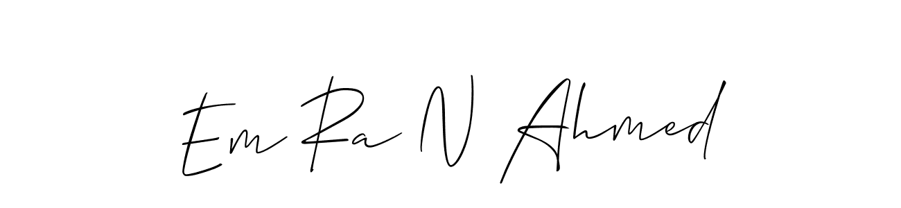 Em Ra N Ahmed stylish signature style. Best Handwritten Sign (Allison_Script) for my name. Handwritten Signature Collection Ideas for my name Em Ra N Ahmed. Em Ra N Ahmed signature style 2 images and pictures png