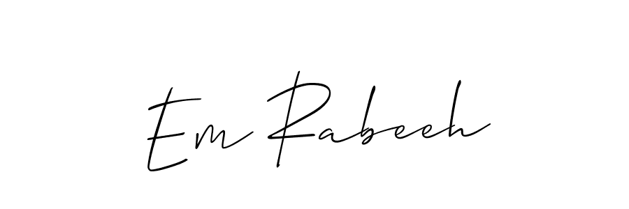 You can use this online signature creator to create a handwritten signature for the name Em Rabeeh. This is the best online autograph maker. Em Rabeeh signature style 2 images and pictures png