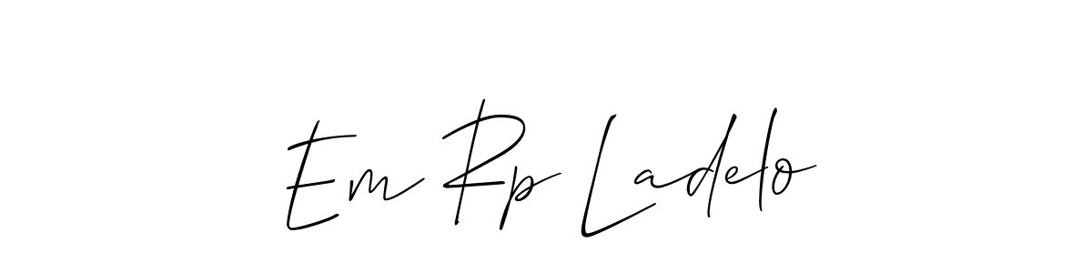 Similarly Allison_Script is the best handwritten signature design. Signature creator online .You can use it as an online autograph creator for name Em Rp Ladelo. Em Rp Ladelo signature style 2 images and pictures png