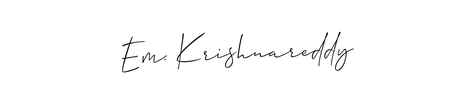 Make a beautiful signature design for name Em. Krishnareddy. Use this online signature maker to create a handwritten signature for free. Em. Krishnareddy signature style 2 images and pictures png