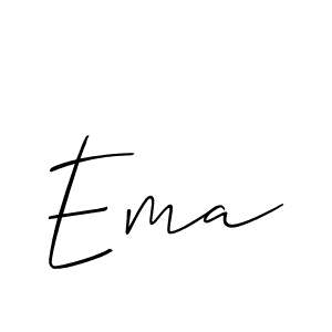 Design your own signature with our free online signature maker. With this signature software, you can create a handwritten (Allison_Script) signature for name Ema. Ema signature style 2 images and pictures png