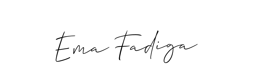 How to make Ema Fadiga signature? Allison_Script is a professional autograph style. Create handwritten signature for Ema Fadiga name. Ema Fadiga signature style 2 images and pictures png