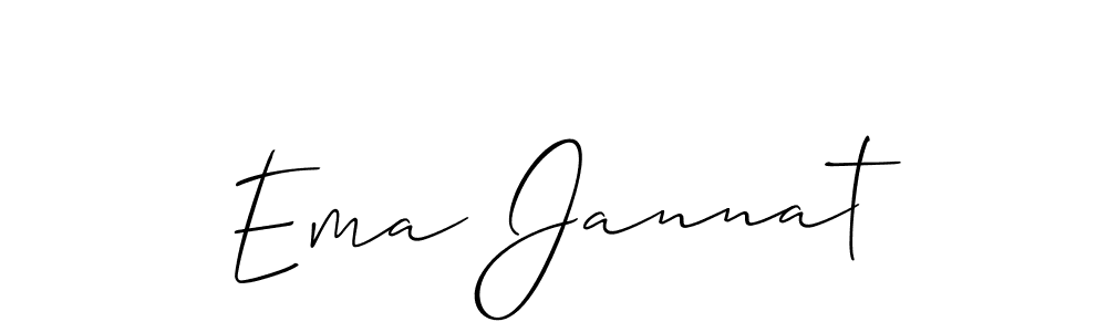 Design your own signature with our free online signature maker. With this signature software, you can create a handwritten (Allison_Script) signature for name Ema Jannat. Ema Jannat signature style 2 images and pictures png