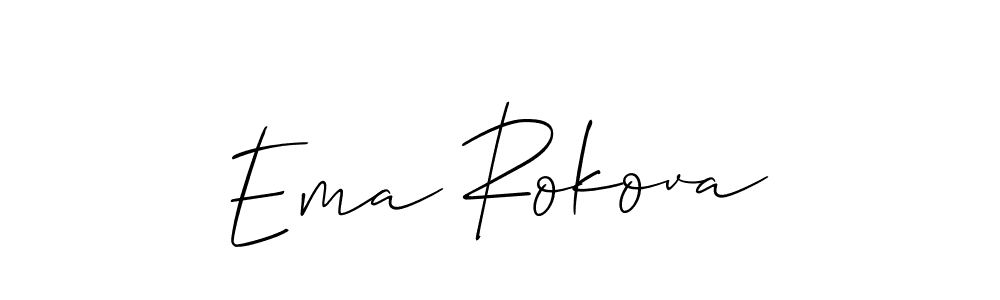 Use a signature maker to create a handwritten signature online. With this signature software, you can design (Allison_Script) your own signature for name Ema Rokova. Ema Rokova signature style 2 images and pictures png