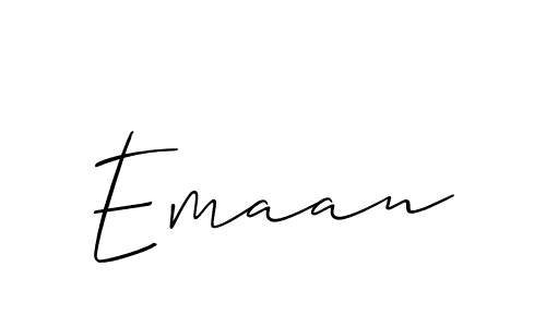 How to make Emaan signature? Allison_Script is a professional autograph style. Create handwritten signature for Emaan name. Emaan signature style 2 images and pictures png