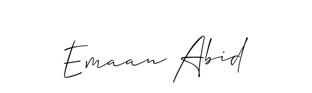 if you are searching for the best signature style for your name Emaan Abid. so please give up your signature search. here we have designed multiple signature styles  using Allison_Script. Emaan Abid signature style 2 images and pictures png