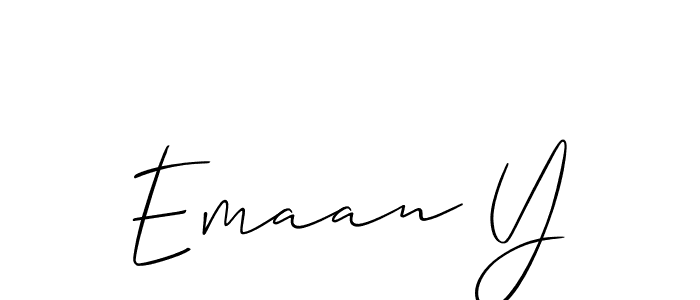 Allison_Script is a professional signature style that is perfect for those who want to add a touch of class to their signature. It is also a great choice for those who want to make their signature more unique. Get Emaan Y name to fancy signature for free. Emaan Y signature style 2 images and pictures png