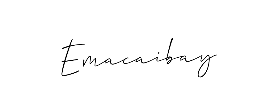 Design your own signature with our free online signature maker. With this signature software, you can create a handwritten (Allison_Script) signature for name Emacaibay. Emacaibay signature style 2 images and pictures png