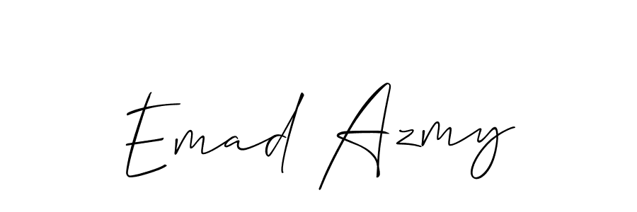 How to make Emad Azmy name signature. Use Allison_Script style for creating short signs online. This is the latest handwritten sign. Emad Azmy signature style 2 images and pictures png